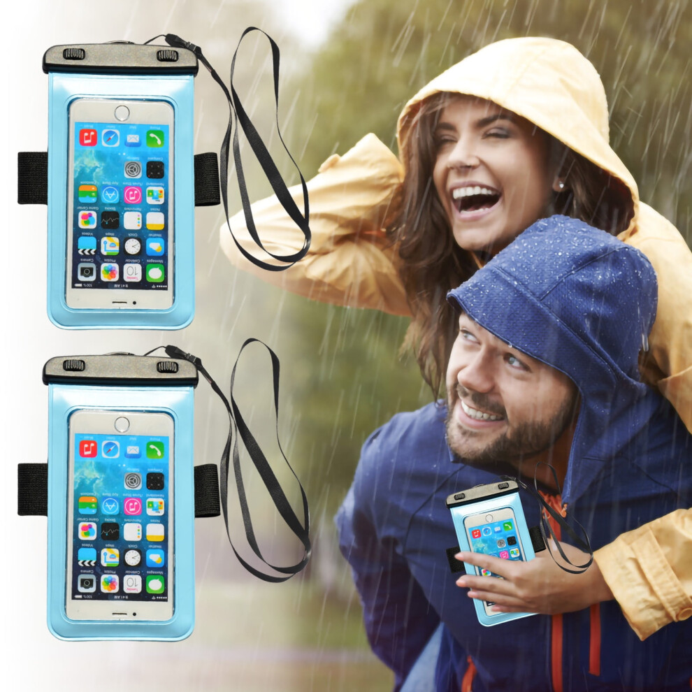 Clearance! 2-Pack Ip68 Waterproof Phone Pouch (7.1"X4.1") Â Compatible With Iphone, Samsung & More 9162407038022