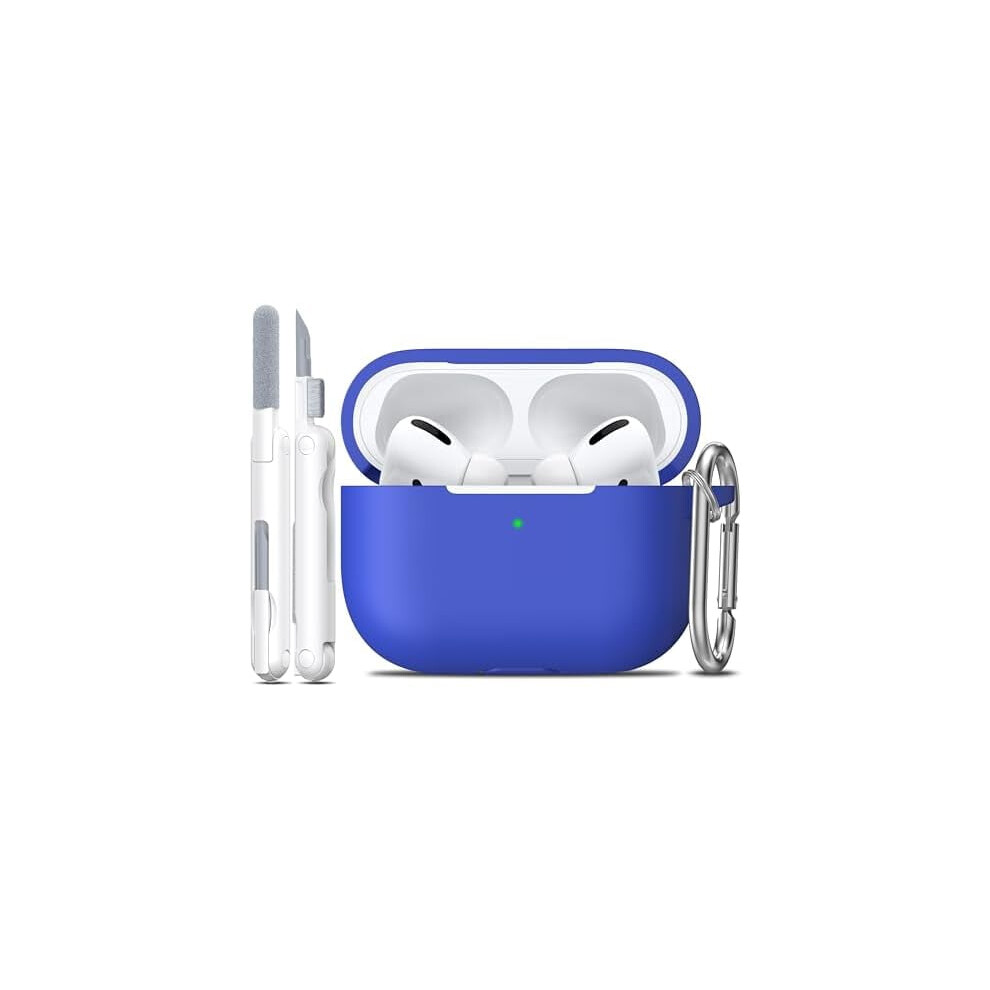 Blue Compatible With Airpods Pro 2Nd/1St Gen Case + Cleaner Kit, Soft Silicone Cover With Keychain Â