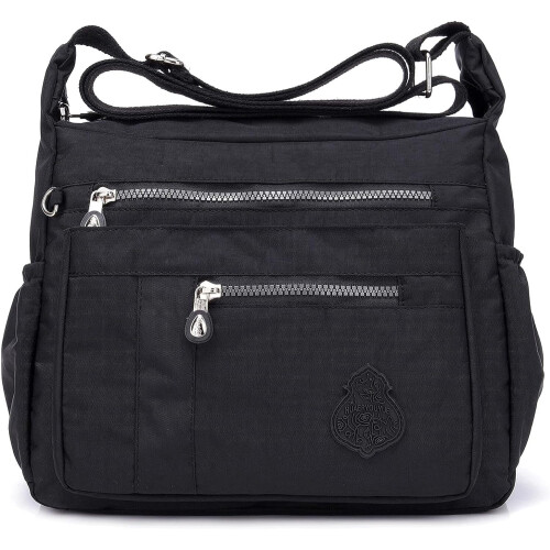 Τσάντα Crossbody για γυναίκες, Αδιάβροχη τσάντα ώμου από νάιλον με πολλές τσέπες,