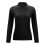 Schwarzer, einfarbiger Strickpullover für Damen mit Stehkragen 5