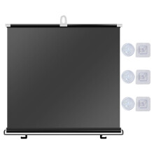 Pare-soleil rétractable pour pare-brise, en PVC noir, universel, 1 pièce