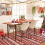 Χριστουγεννιάτικο κόκκινο χαλί περιοχής 4x6 Πλενόμενο χαλί με νιφάδες χιονιού και 3