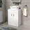 NES Home Nes Home White 600mm Bathroom Doors Vanity Unit Rounded Rectangle Basin 1