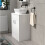 NES Home Nes Home White 600mm Bathroom Doors Vanity Unit Rounded Rectangle Basin 4