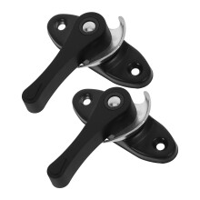 6Set Per Finestre Scorrevoli Battente Neri Acciaio Inox