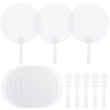 64Pièces Éventails En PVC Pour DIY Peinture Et Art Graffiti
