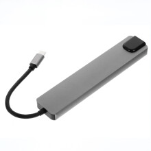 2Pz Docking Station Type-C Hub 8-in-1 Argento Per Computer E Phone 4K