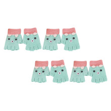 12Pares Guantes Para Niños Cálidos Multicolor Sin
