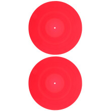 6Ud Tapete Rojo De Silicona Para Vinilos Protector Para Giradiscos