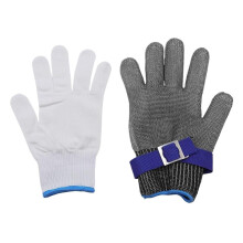 Stainless Steel Mesh Metal Labor Protection Gloves Cut Resistant Knife Proof Stab Resistant Size XXL