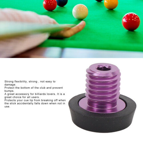 Billiard Cue Bottom Cover Aluminum Rubber Protector for Pool 2