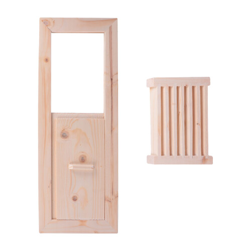 4Set Feritoie Aria Beige Per Sauna, in Legno