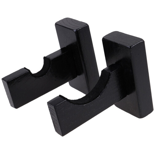 4Pairs Black Baseball Bat Wall Mount Holder for Horizontal Display