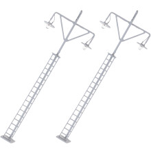 4Szt Miniaturowa Lampa Kolejowa Szara Do Dekoracji Mini Domu I Makiet