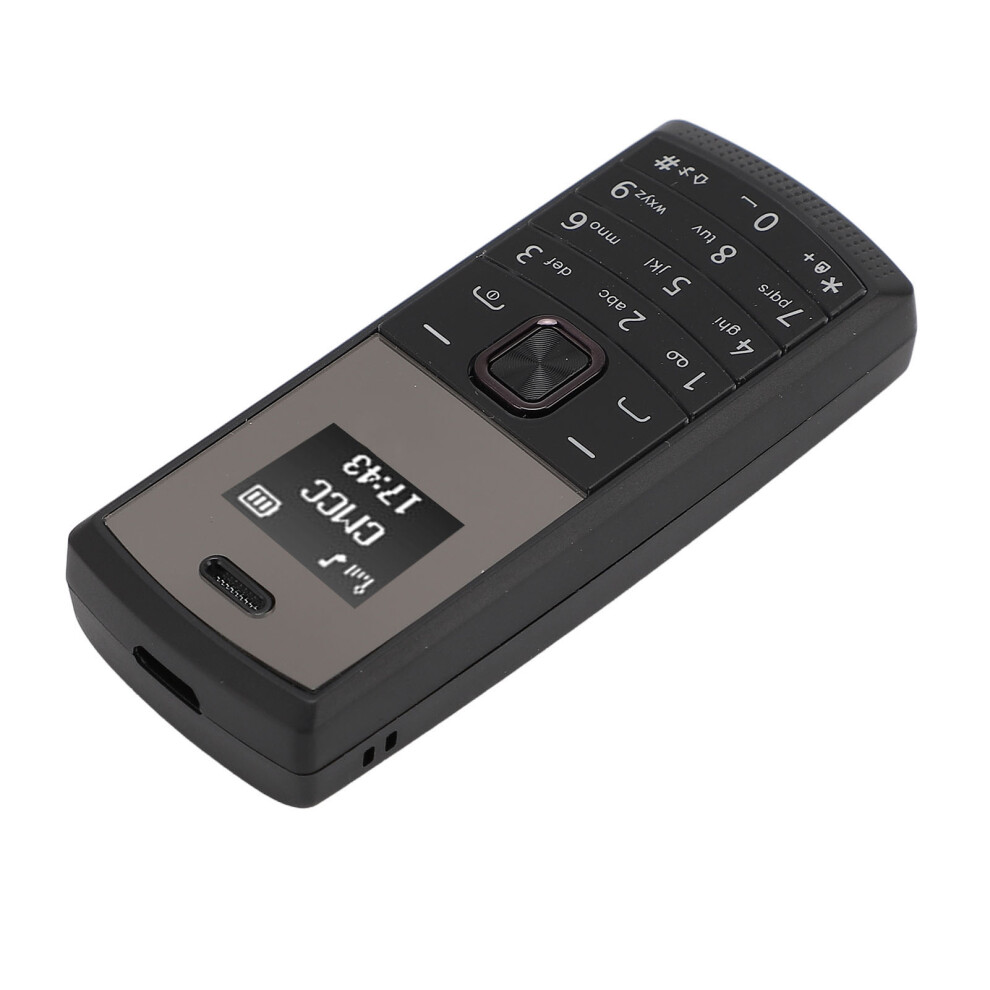 Bm01 2-In-1 Miniature Cell Phone 0.66" Oled, Dual Sim, 64Gb Support Black 9451385030136