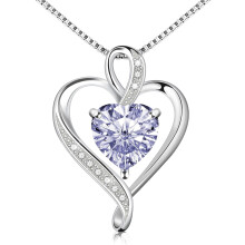 Colar com Pingente de Coração em Prata de Lei 925 – Presente Elegante para Mulheres, Esposa, Mãe, Namorada – Aniversário, Dia dos Namorados