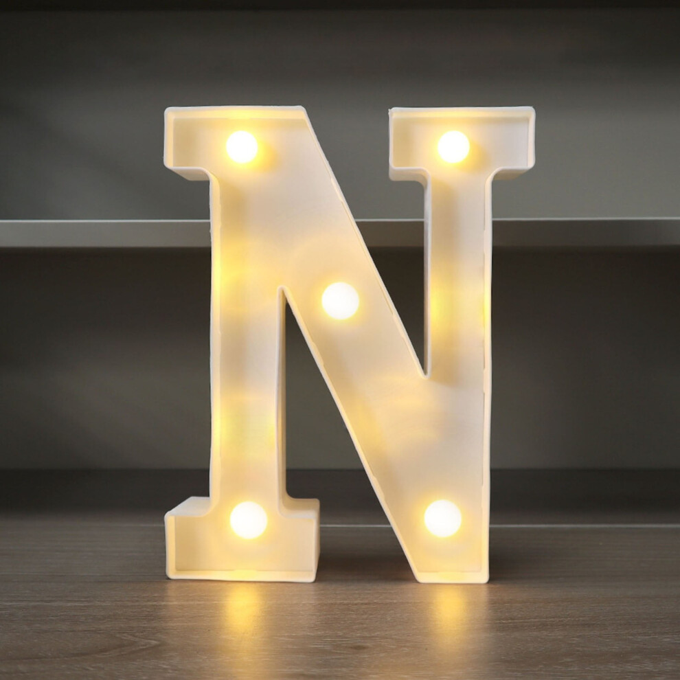 LED Alphabet Letter Lights - Battery Operated Nursery Wall Decor for Birthday Wedding & Kids Room Lighting