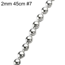 Collana a catena a maglie intrecciate in acciaio inossidabile placcato argento da 2-9 mm per uomo e donna di Ayyufe.