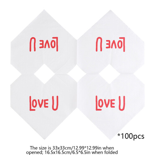 Valentinstag-Seidenpapier, 5 Packungen à 100 Blatt 2