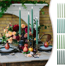 Conjunto de velas aromáticas para presente, castiçais espirais de longa duração para decoração de Natal, jantares, aniversários, casamentos e