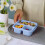 Bento Box Snack Container 3-Compartment Reusable 4