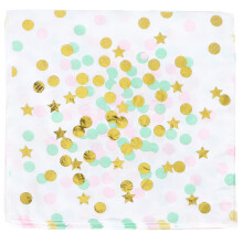 20 Pcs Golden Paper Napkins Hand Towel for Decoupage