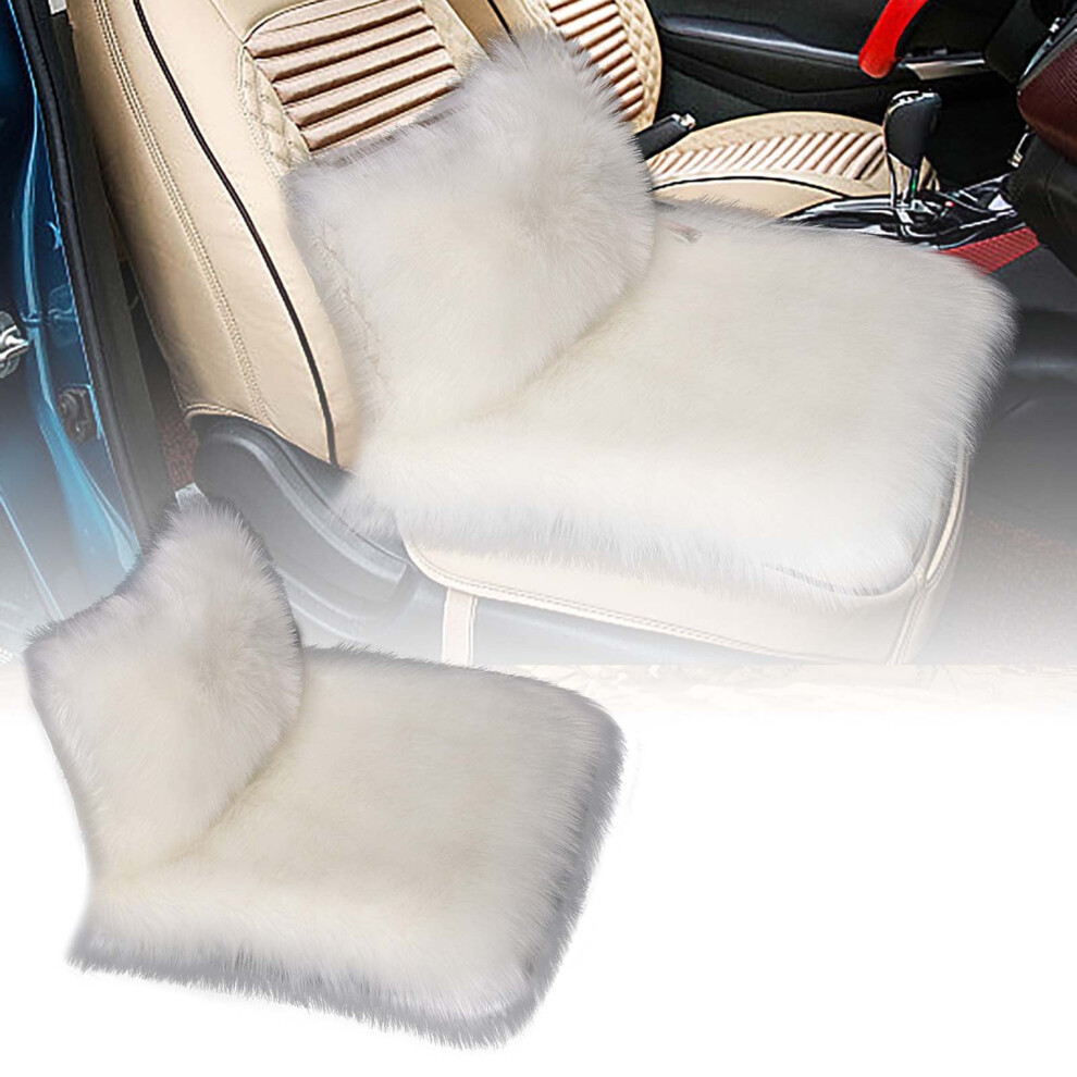 Sheepskin Car Seat Cover, Long Wool Universal Seat Cushion For Auto, Suv, Truck And Office Chair, Non- & Warm 9162407044009