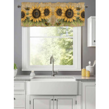 Valáns Línéadaigh Retro Earraigh Sunflower Bee, Póca Slat, 42x12 orlach, don Chistin, don Seomra Leapa, don Seomra Folctha, don Seomra
