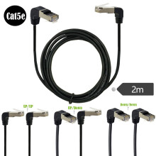 Cat5e Ethernet-patchkabel rätvinklig RJ45 90-graders böjd