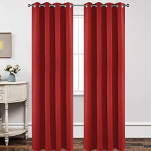 Cortinas Blackout, Pacote com 2, 52"x120", Isolamento Térmico, Cortinas com Ilhós para Escurecimento de Ambientes, para Quarto/Sala de Estar