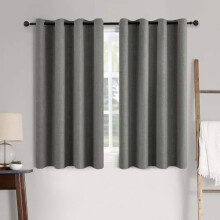 Faux Linen Blackout Curtains 52 x 96 in (2 Panels)