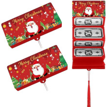 Envelope para Presente de Natal em Dinheiro 2026 - Porta-dinheiro e cartão-presente com 6/10 compartimentos, Envelope para Surpresa de Natal Faça