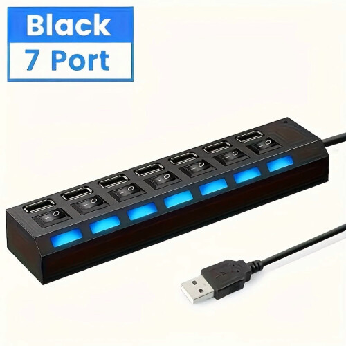 Διανομέας USB 2.0 4 θυρών/7 θυρών συμβατός με φορητούς υπολογιστές, λειτουργία