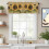 Sunflower Bee Linen Valance 42x18in Rod Pocket 2