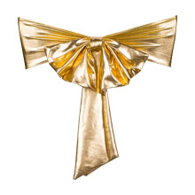 Strygefrit guld/sølv præget stolebånd, elastisk rygdekoration med blomsterdetaljer, luksuriøst banket-/bryllupsbetræk, metallisk polyesterspandex