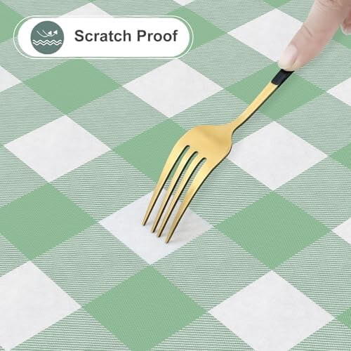 Rectangle Vinyl Tablecloth with Flannel Back, 52 x 70 in, 2