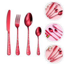 OUNONA vorken bestek roestvrij staal platte serveervorken restaurant 1 set (4 stuks)