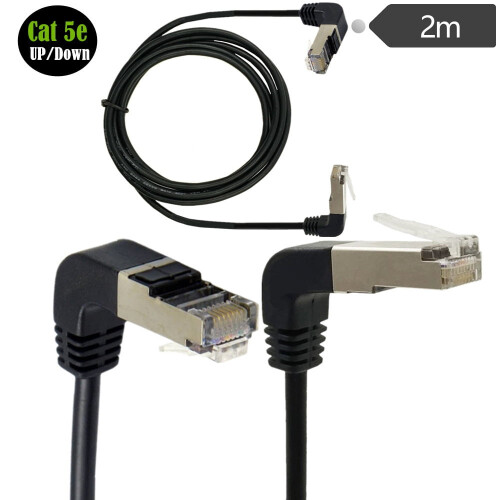 Cat5e Ethernet-Patchkabel, 90 abgewinkelt, 2 m 1