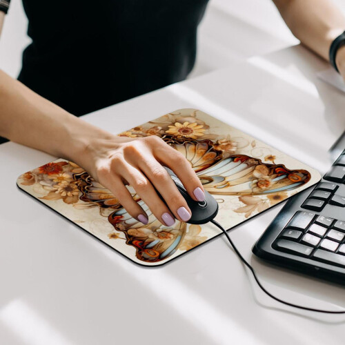 Mousepad Borboleta com Superfície Lisa 25x20cm 2
