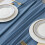 2 τεμάχια 10FT Dusty Blue Chiffon Τραπεζομάντηλο 28x118 ίντσες για διακοσμήσεις τραπεζιού 4