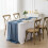 2 τεμάχια 10FT Dusty Blue Chiffon Τραπεζομάντηλο 28x118 ίντσες για διακοσμήσεις τραπεζιού 6