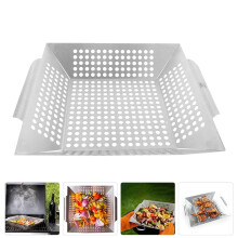 Piastra per barbecue in acciaio inox argentato, antiaderente, resistente e termoresistente, per uso domestico (1 pezzo)