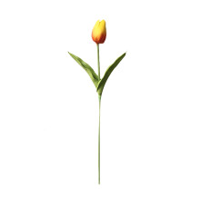 Tulipas artificiais realistas, amarelas, 1 unidade – Decoração para casa/escritório, buquê de casamento, presente para o Dia das Mães, arranjo