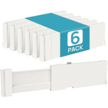 6er-Pack verstellbare Schubladeneinteiler (10 cm hoch), geeignet für Kommoden, Babykleidung, Unterwäsche, Küchen- und Büroaufbewahrung