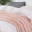 Pink Throw Blanket 60x80 Inches Throw Textured Solid Soft Sofa Throw Couch Knitted Decorative Blanket 3