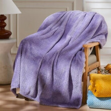 Super Soft Twin Blanket Lavender Premium Silky Flannel Fleece Leaves Pattern Lightweight Bed Blanket All Season Use (Lavender, Twin(60"x80"))