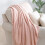 Pink Throw Blanket 60x80 Inches Throw Textured Solid Soft Sofa Throw Couch Knitted Decorative Blanket 2