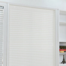 Cortinas plissadas blackout, modelo Trim-at-Home, sem fio, brancas, 24*71