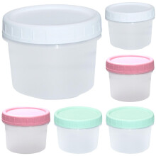 6er-Packung luftdichte Gefrierbehälter (je 200 ml), BPA-frei, stapelbar, auslaufsicher, mikrowellen- und spülmaschinengeeignet