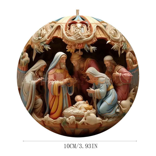Julepynt i eske, religiøs jul 1